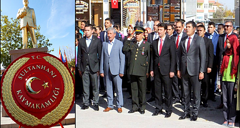 Sultanhanı ilçesi 29 Ekim Çelenk Sunumu Fotoğrafları