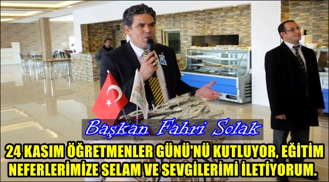 SULTANHANI BELEDİYE BAŞKANI FAHRİ SOLAK&#039;IN ÖĞRETMENLER GÜNÜ MESAJI