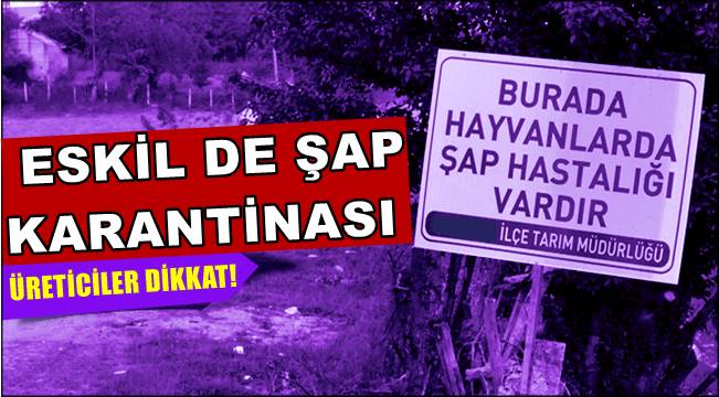 DİKKAT! ESKİL DE ŞAP KARANTİNASI