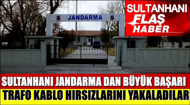 SULTANHANI JANDARMA DAN BÜYÜK BAŞARI TRAFO HIRSIZLARI YAKALANDI