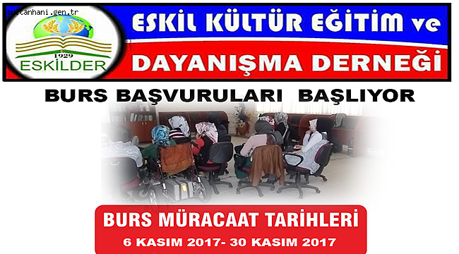 ESKİL KÜLTÜR EĞİTİM VE DAYANIŞMA DERNEĞİ&#039;NDE BURS BAŞVURULARI BAŞLIYOR
