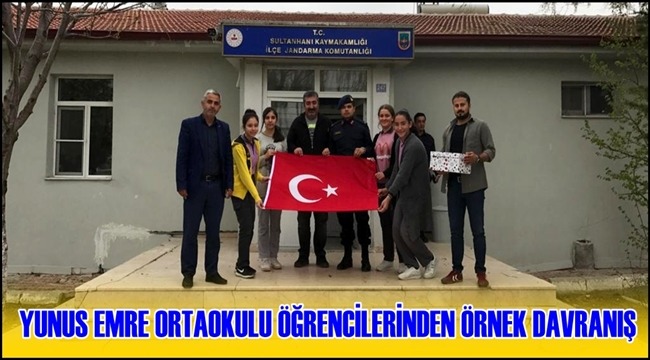 YUNUS EMRE ORTAOKULU ÖĞRENCİLERİNDEN ÖRNEK DAVRANIŞ