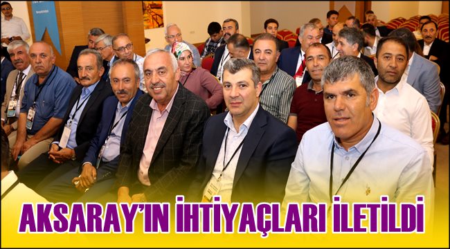 ALTINSOY &#039;AKSARAY’IN İHTİYAÇLARI İLETİLDİ&#039;