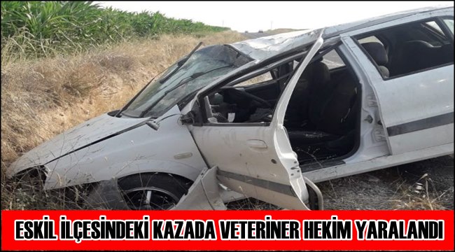 ESKİL İLÇESİNDEKİ KAZADA VETERİNER HEKİM YARALANDI