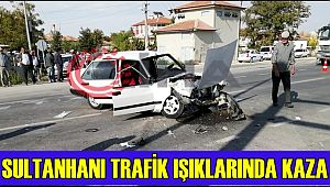 SULTANHANI TRAFİK IŞIKLARINDA KAZA