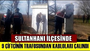 SULTANHANI İLÇESİNDE 9 ÇİFTÇİNİN TRAFOSUNDAN KABLOLARI ÇALINDI