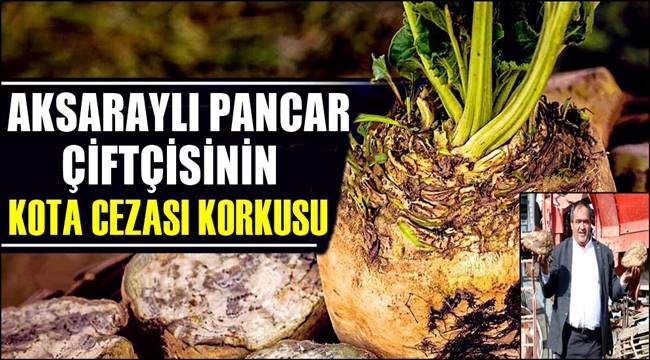 AKSARAYLI PANCAR ÇİFTÇİSİNİN KOTA CEZASI KORKUSU