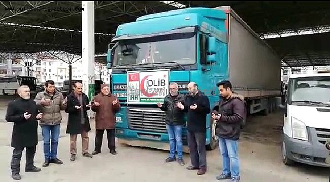 İDLİB&#039;DE ACI BÜYÜYORKEN AKSARAY İHH 7. YARDIM TIRINI GÖNDERDİ