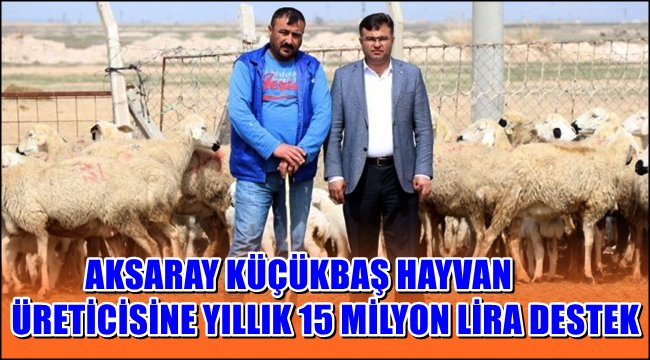 AKSARAY&#039;DA KÜÇÜKBAŞ HAYVAN ÜRETİCİSİNE YILLIK 15 MİLYON LİRA DESTEK