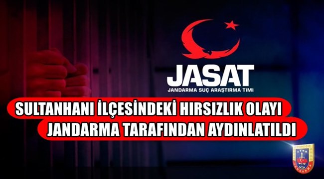 SULTANHANI İLÇESİNDEKİ HIRSIZLIK OLAYI JANDARMA TARAFINDAN AYDINLATILDI