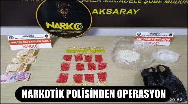 AKSARAY&#039;DA NARKOTİK POLİSİNDEN OPERASYON