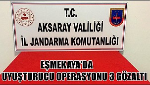 EŞMEKAYA BELDESİNDE UYUŞTURUCU OPERASYONU 3 GÖZALTI