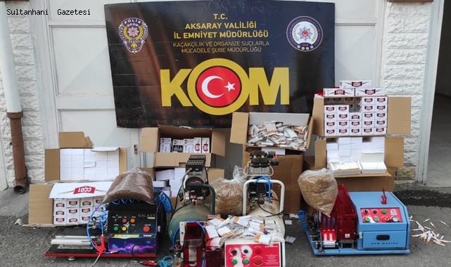 AKSARAY&#039;DA 7 BİN 550 ADET KAÇAK DOLUM SİGARA ELE GEÇİRİLDİ