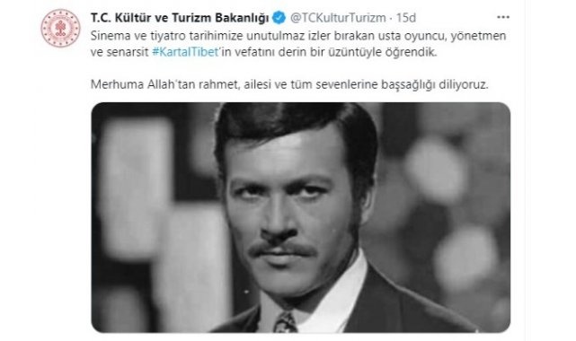 Kartal Tibet, hayatını kaybetti