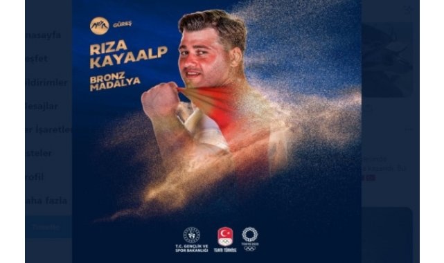 Rıza Kayaalp Olimpiyat 3&#039;ncüsü