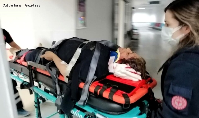 SULTANHANI YAKINLARINDA HAFİF TİCARİ ARAÇ DEVRİLDİ 2&#039;Sİ ÇOCUK 6 KİŞİ YARALANDI