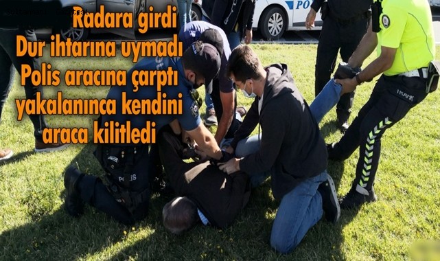 AKSARAY&#039;DA POLİS OTOSUNA VURUP KAÇAN SÜRÜCÜ ŞİZOFREN HASTASI ÇIKTI