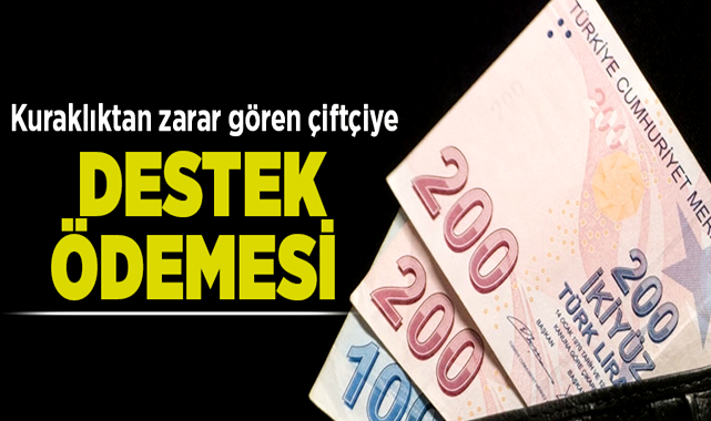 KURAKLIKTAN ZARAR GÖREN ÇİFTÇİLERE BİR DEFAYA MAHSUS DESTEK ÖDEMESİ