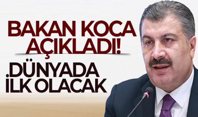 Bakan Koca&#039;dan Turkovac açıklaması! Dünyada ilk olacak