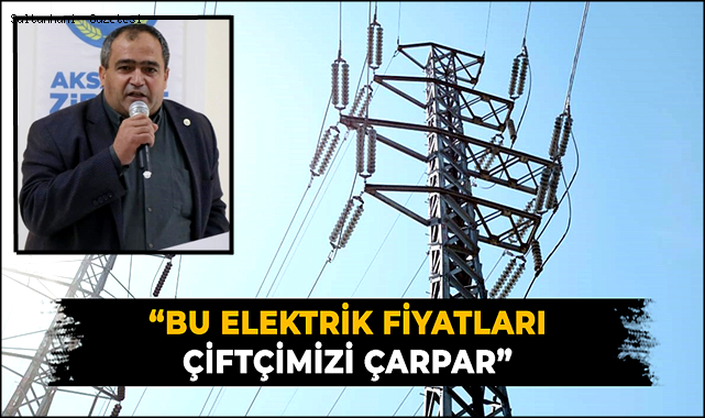 BAŞKAN KOÇAK &quot;BU ELEKTRİK FİYATLARIYLA ÇİFTÇİMİZİ ELEKTRİK ÇARPAR&quot;