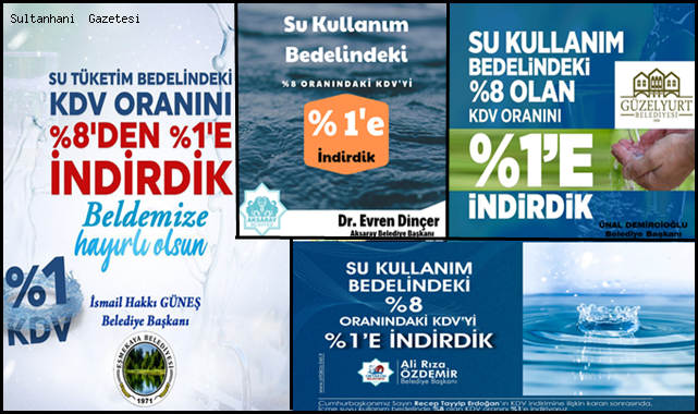 AKSARAY&#039;DA BİR ÇOK İLÇE VE BELDE BELEDİYESİ SU FİYATINDA İNDİRİM YAPTI