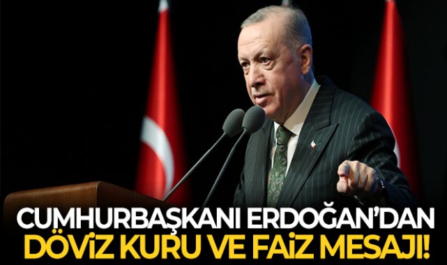 Cumhurbaşkanı Erdoğan&#039;dan döviz kuru ve faiz mesajı