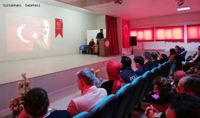 İSTİKLAL MARŞI&#039;NIN KABULÜNÜN 101&#039;İNCİ YILI SULTANHANI İLÇESİNDE COŞKUYLA KUTLANDI