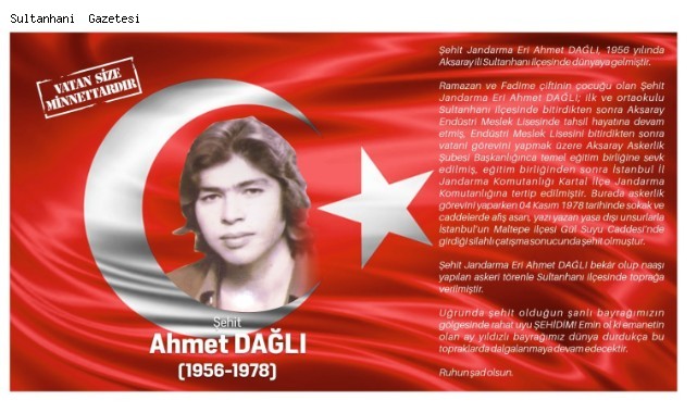 SULTANHANI İLÇESİNİN İLK ŞEHİDİ AHMET DAĞLI NIN İSMİ İMAM HATİP ORTAOKULUNA VERİLDİ