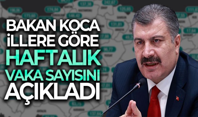 Bakan Koca illere göre haftalık vaka sayısını açıkladı (19-25 Mart )
