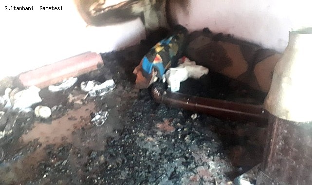 ESKİL İLÇESİNDEKİ YANGINDA EV VE EŞYALAR KULLANILAMAZ HALE GELDİ