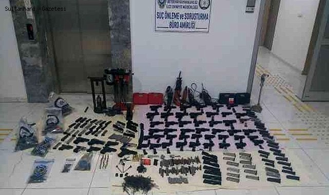 KONYA BEYŞEHİR&#039;DE KAÇAK TABANCA İMALATHANELERİNE POLİS BASKINI