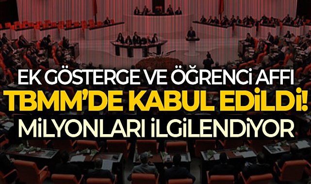 Devlet memurları ile ilgili düzenlemeler, emekli aylıkları gibi konuları içeren teklif TBMM’de kabul edildi