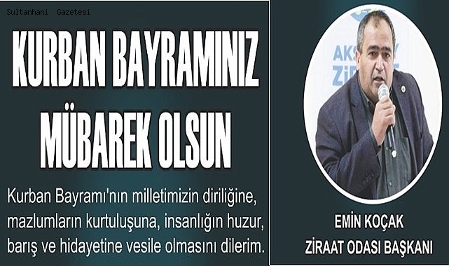 EMİN KOÇAK BAYRAM MESAJI