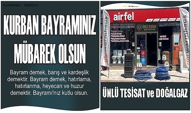 &quot;ÜNLÜ TESİSAT ve DOĞALGAZ&quot; BAYRAM MESAJI
