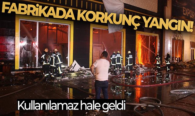 Kayseri&#039;de fabrika yangını