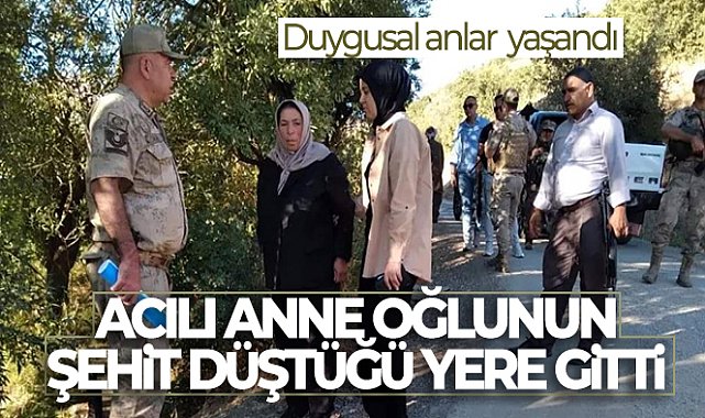Acılı anne oğlunun şehit düştüğü yere gitti