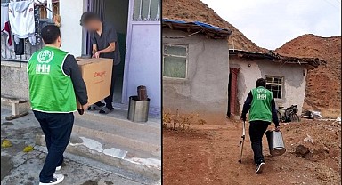  AKSARAY İHH, KIŞ YARDIMLARI DEVAM EDİYOR "TÜTMEYEN BACA KALMASIN"