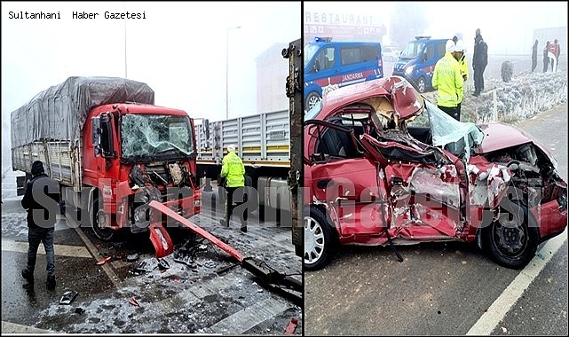 SON DAKİKA!!! AKSARAY-KONYA YOLU SULTANHANI CİVARINDA YOĞUN SİS KAZALARA NEDEN OLDU