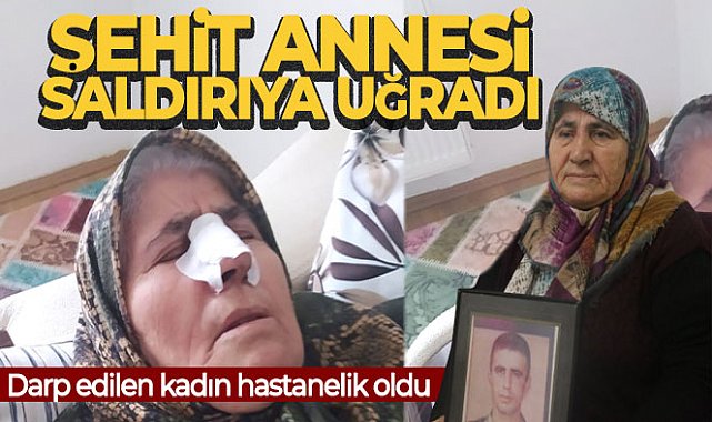 Sokak ortasında saldırıya uğrayan şehit annesi hastanelik oldu