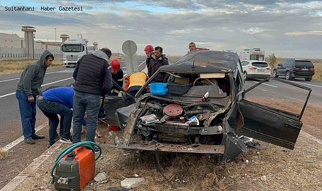 AKSARAY YOLUNDA TRAFİK KAZASI; 1 ÖLÜ, 1 AĞIR YARALI