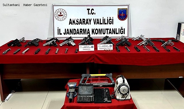 AKSARAY&#039;DA KURUSIKI TABANCALARI GERÇEGE ÇEVİREN ŞAHIS YAKALANDI