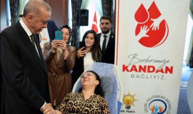 Erdoğan&#039;dan kan bağışçılarına ziyaret