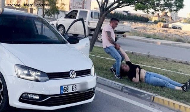 AKSARAY&#039;DA KADINA ŞİDDET! SÜRÜKLEYE SÜRÜKLEYE ARACA GÖTÜRDÜ