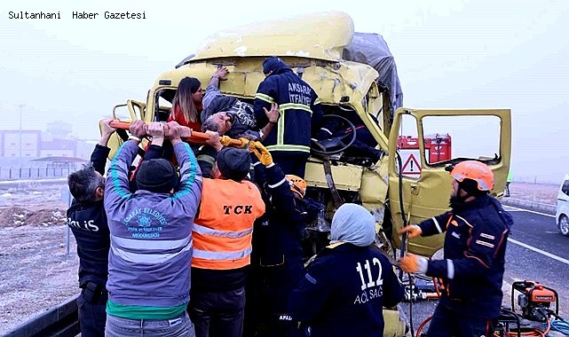 AKSARAY CEZAEVİ KAVŞAĞINDA TRAFİK KAZASI