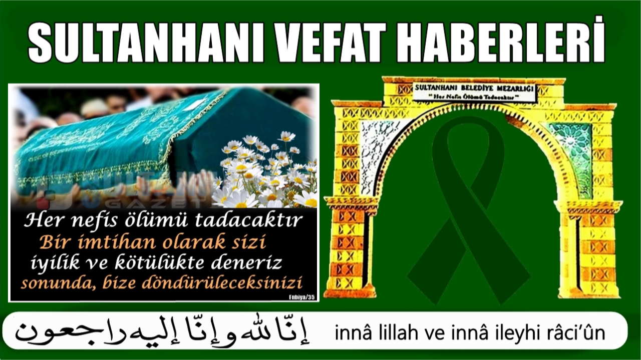 Ahmet Eşi Sabriye Özuslu Vefat Etti 01.01.2025 Çarşamba