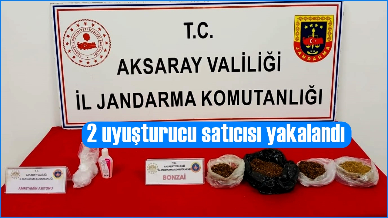 Aksaray Jandarma 2 uyuşturucu satıcısını yakaladı