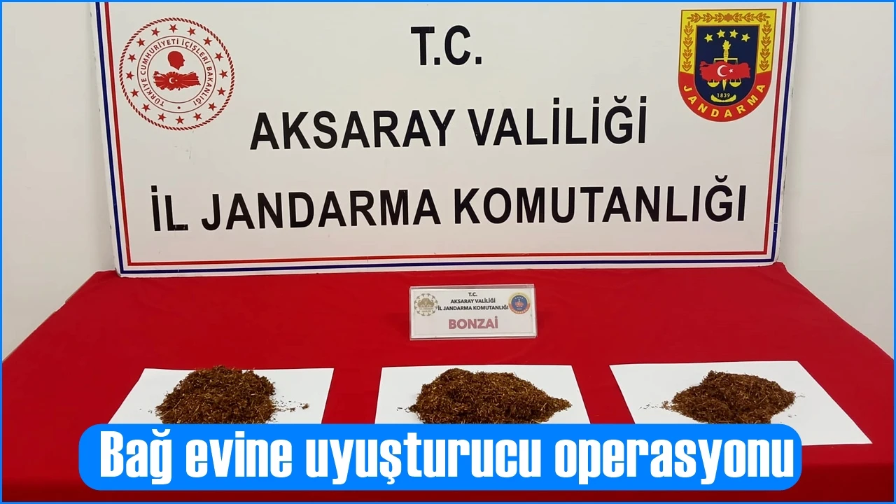 Aksaray'da Bağ evine uyuşturucu operasyonu