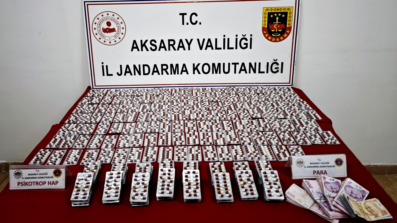 Aksaray Jandarmadan Uyuşturucu Operasyonu, Binlerce uyuşturucu hap ele geçirildi