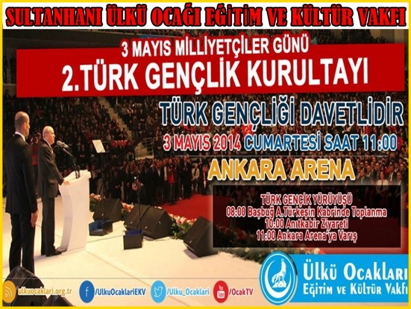 Sultanhanı ülkü Ocağın'dan 2. Türk Gençlik Kurultayına Davet