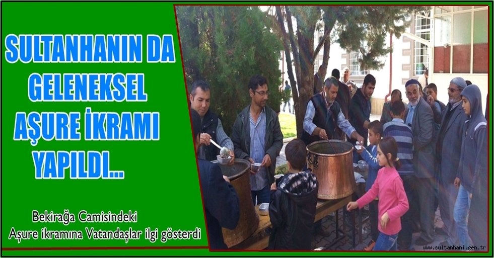 SULTANHANIN DA GELENEKSEL AŞURE İKRAMI YAPILDI